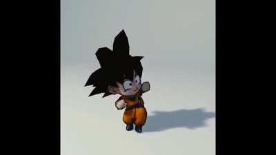 Mini Goku dancing to the Dragon Ball GT intro.