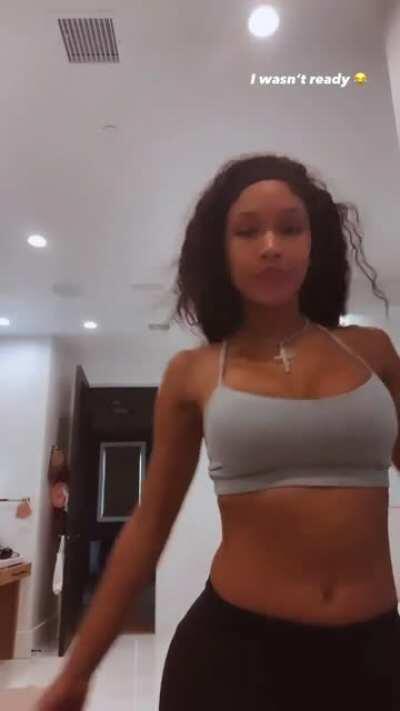 She didn't know she had muscles