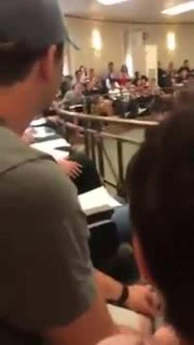 Professor confiscates student's fake id