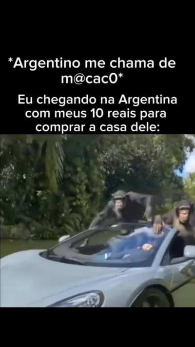 Fazer uma boa ação e dar 1 real em troca de um salário argentino (Banana)