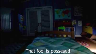 A demonic clown in a VR horror game.