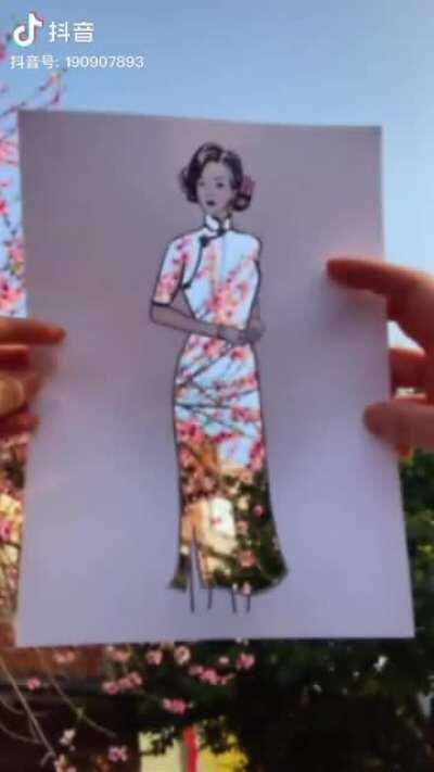 old scenery modern design