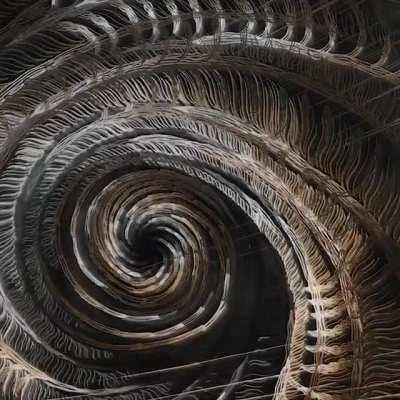 Stacked drawings lit in waves and oscillation - Claudia Bueno