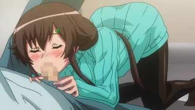 Getting some head on the couch