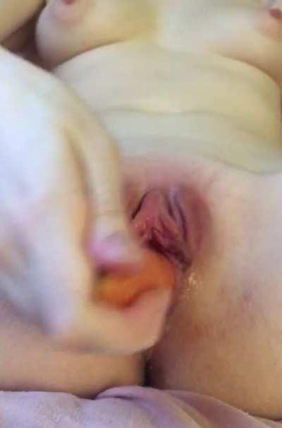 Fucking myself with a carrot