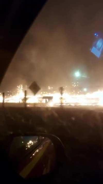 Fuego en planta de celulosa Nueva Aldea