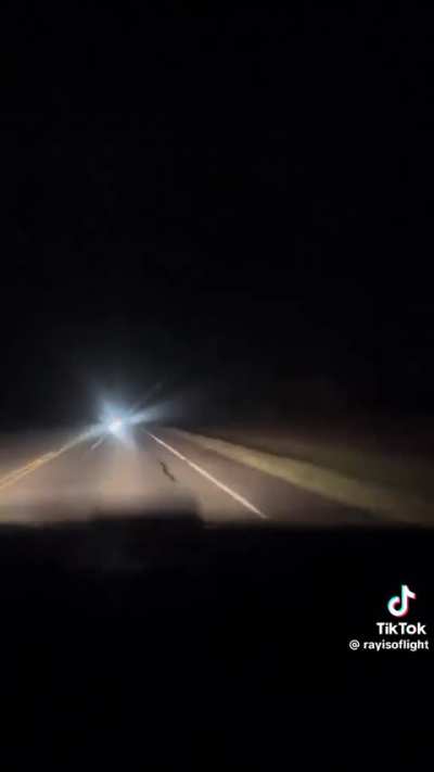 A reminder to turn your brights off when driving at night