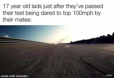 100mph in a Vauxhall Corsa separated the men from the boys.