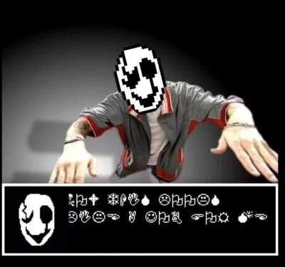 Gaster's text sounds like rapping, so I made this