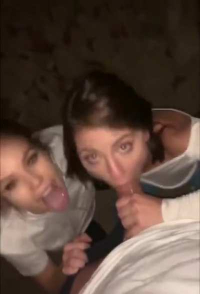 There's nothing better than being sucked by two goonettes in a back alley