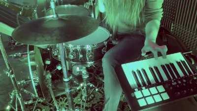 Never Meant, but on Drums and Piano at the same time