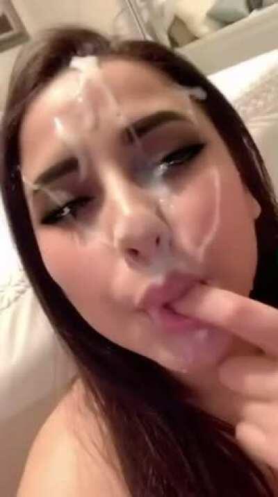 Her thickest facial ever