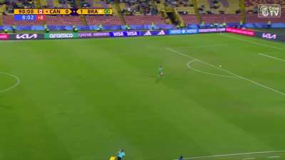 Brasil sub-20 [2] x [0] Canada sub-20 - Gol de Carol do campo de defesa no ultimo chute do jogo