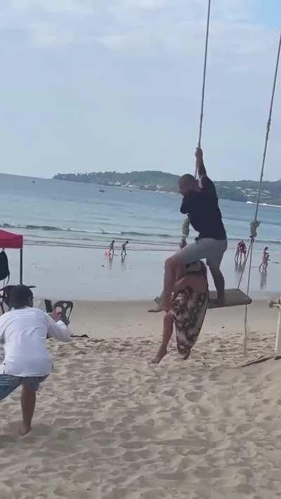 Taking a photo on the swing