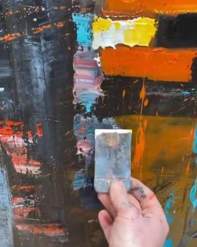 The final touch on this painting