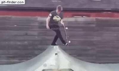 Cool skateboard trick...