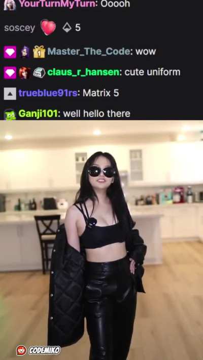 Technician Showing Off Black Leather Pants 👖