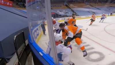 Alternate view of the Niskanen hit on Gallagher