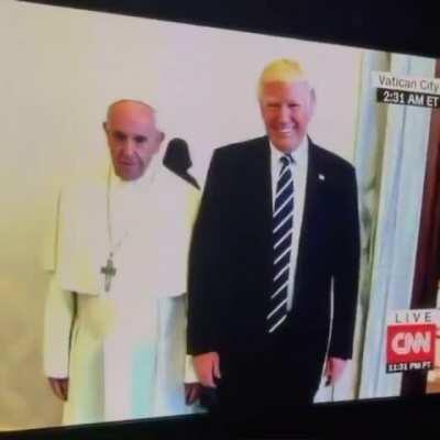 WCGW if I try to hold the Pope’s hand