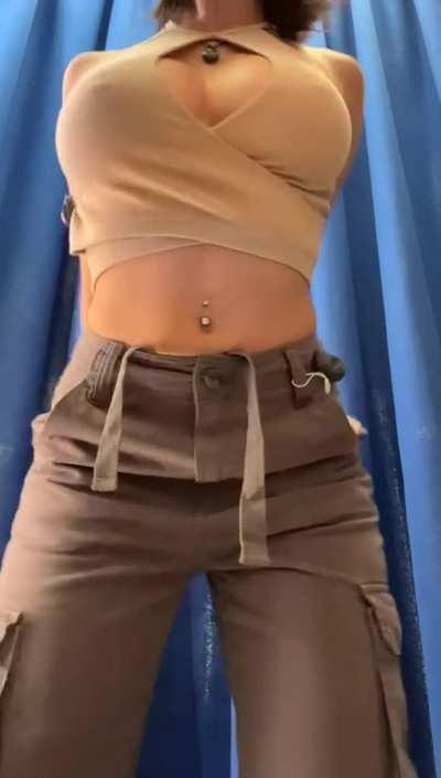 Busting my tits out on a changeroom