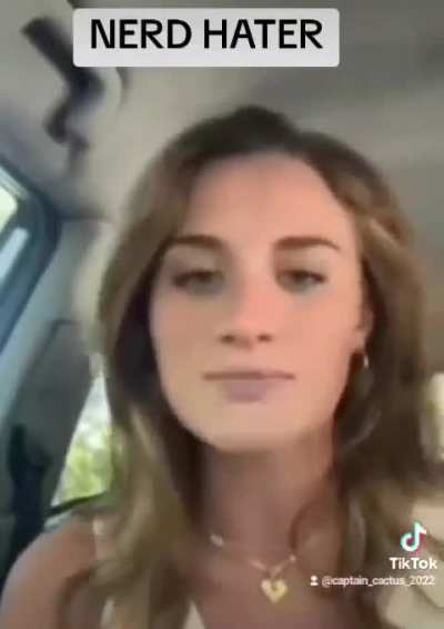 A woman grown woman complaining about high school nerds