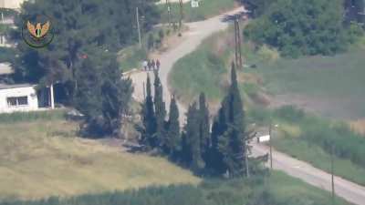 FSA Targeting a group of Assad Forces with an anti-tank missile on the Al-Huwayz front - 2019
