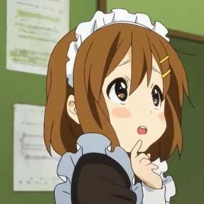 my waifu, yui hirasawa in maid outfit <333