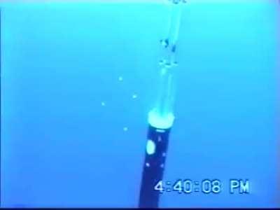 Sonobuoys are dropped by aircraft to detect submerged submarines. Here's what deploying one looks like.