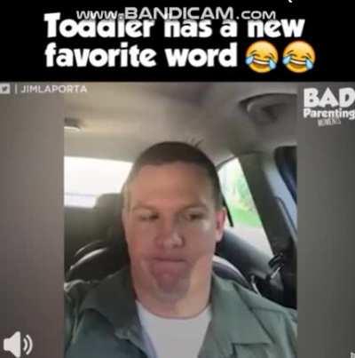 Child picks up on his father's swearing habits