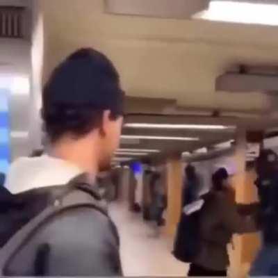 Man spits on guy in metro, instantly regrets