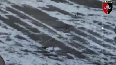 Russian attack by a column of 11 motorcycles on the positions of the 30th brigade. Bakhmut Raion, Donetsk Oblast, Ukraine. February 2025