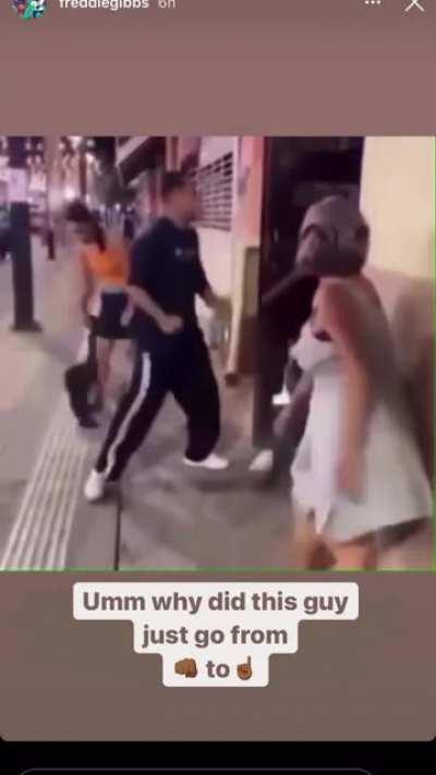 Why did the guy in the back just sexually assault this man?