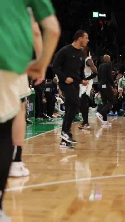 [Highlight] Joe gets hyped for Jaylen Brown pull up 3.