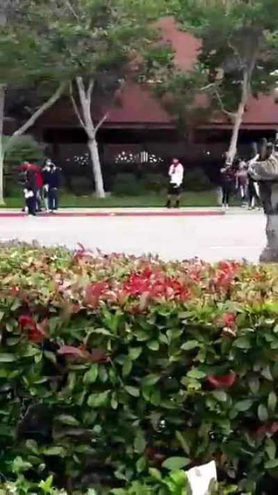 Police disperse protest group with tear gas - Long Beach, CA (Lakewood mall area)