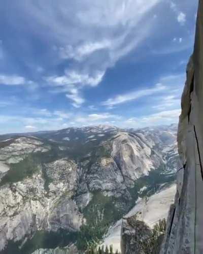 Walking the plank at 4,500 feet above Yosemite Valley