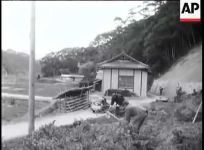 A Buddhist Monk in Japan built a small car out of aircraft parts and a motorcycle engine in 1954.