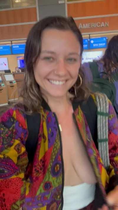 Exposing myself at the airport check in