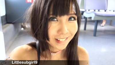 Dared by my friend to flash my pussy and tits in train