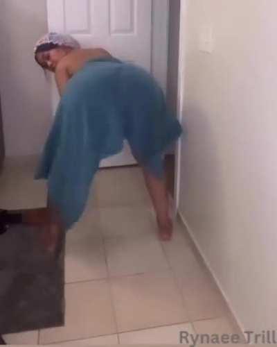 Twerking towel drop