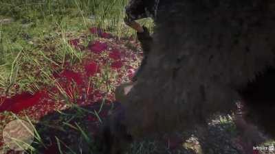 Micah getting mauled by a bear is satisfying AF