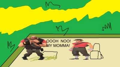 Heavy and scout are kids