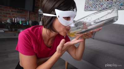 There’s something extra submissive about looking into Bruce’s eyes while I face-fuck myself on his huge dick...