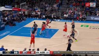 [Highlight] Tre Mann rips the ball away from Jokic and throws a behind the back pass to Aaron Wiggins for the slam!