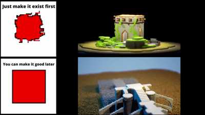 Just make it exist first, you can make it good later!