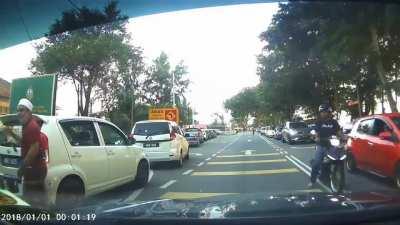 Saved by braking skills