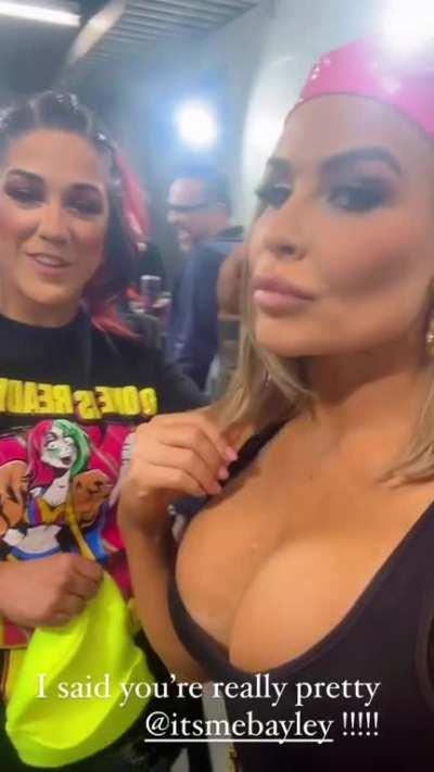 Two Gorgeous women Backstage who agrees