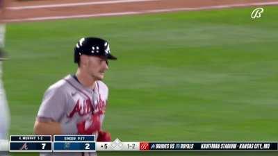 [Highlight] [Highlight] Sean Murphy continues his hot streak with a solo home run to give the Braves an 8-2 lead over the Royals.