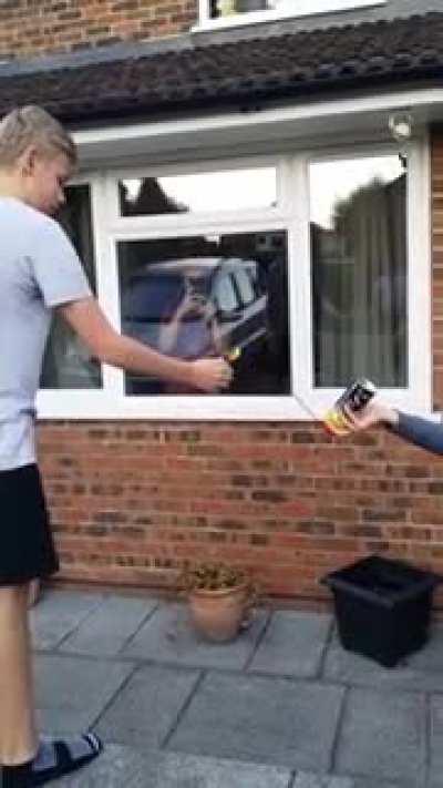 Lighting an flammable in your face