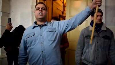 “Next time we come back, we’re gonna be armed” Trump supporters yell while being forced to leave the Capitol building