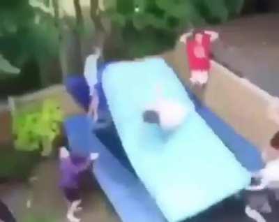 Im always scared of trampolines
